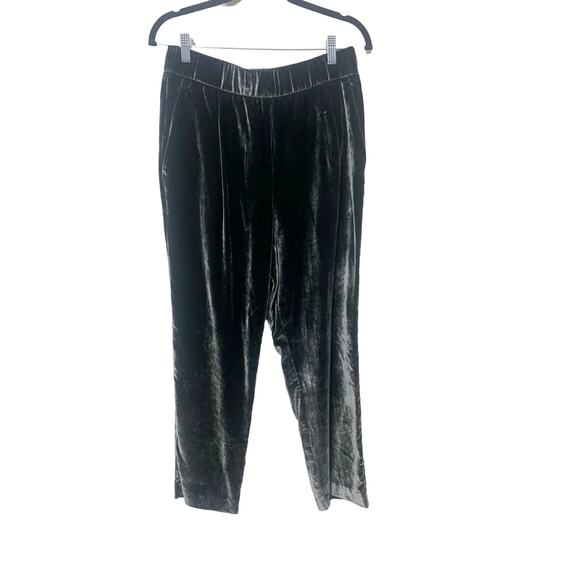 Ann Taylor Velvet Easy Pull On Ankle Pants Pewter NWT sz M Beautiful! - Picture 2 of 10
